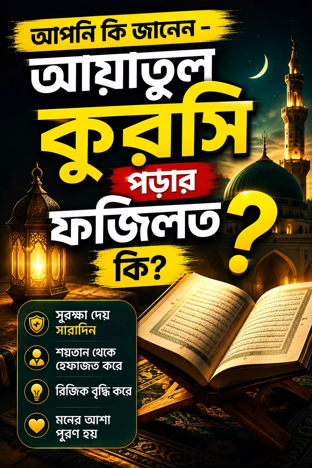 আয়াতুল কুরসি পড়ার ফজিলত